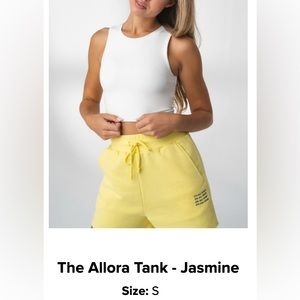 Vitality - white double-lined stretch tank - Allora tank in jasmine